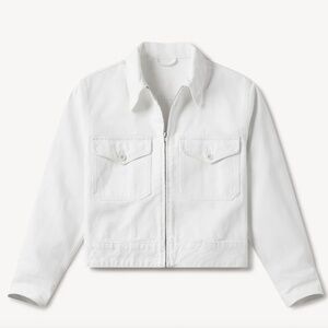 Buck Mason Rider Jacket - White Denim Jacket - Size Large